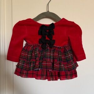 RuffleButts red and black plaid dress with bodysuit NEVER WORN